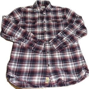 JACHS Mens Large Tall Heavy Duty Winter Cotton Plaid Flannel Button Down Shirt